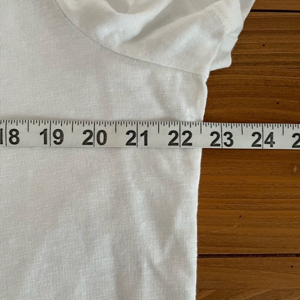 Talbots White Short Sleeve Tee Cotton/Modal Slub Knit Stitched Neckline Size 1X - Picture 9 of 12